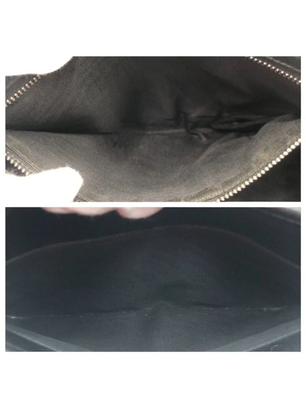 Gucci Interlocking Black Leather Clutch Bag